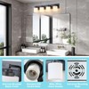 BrkNit 4 Light Modern Bathroom Light Fixtures Over Mirror, Black