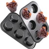 Muffin Tray 6 Cups 2 Pack Non Stick Deep Sturdy