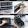 Efforias [10 Pack, 32oz] 2 Compartment Plastic Meal Prep Containers