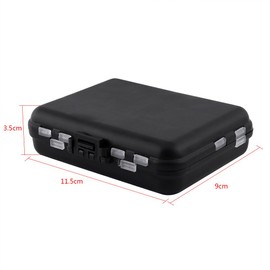Small Tackle Box, Black 26 Individual Compartments Portable Fishing Baits Mini Tackle Box Tackle Box Organizer Plastic Storage Box