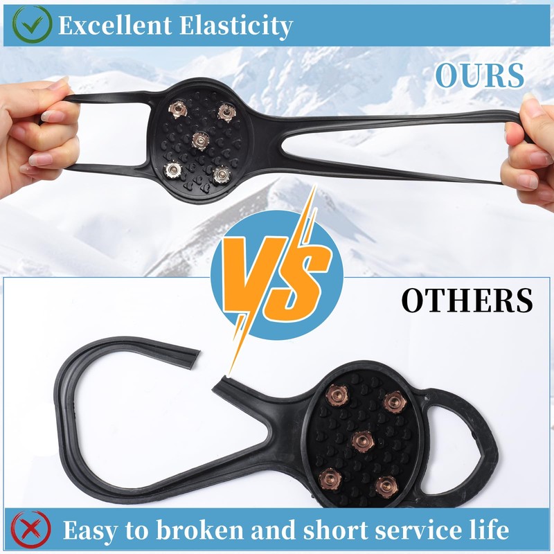 LACE INN Non Slip Gripper Spike, Ice Grippers Traction Cleats