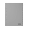 Durable Blanko-Register aus PP (mit blanko Taben) 10-teilig, grau, 644110