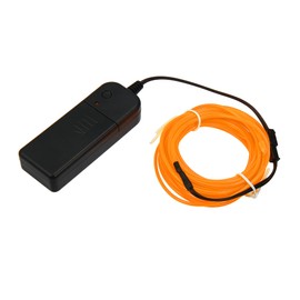 X AUTOHAUX 4 Meter/13ft Neon EL Wire Strip Yellow Light Glow for Car Interior