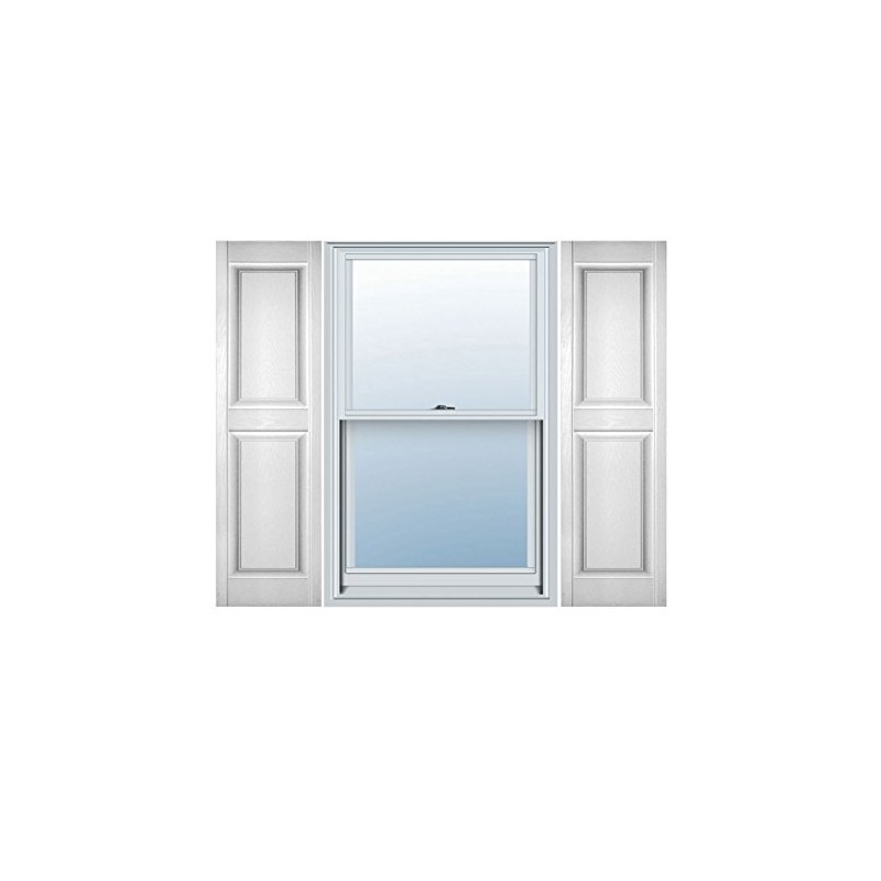 Ekena Millwork LP2C14X07700BW Custom Two Equal Panels, Raised PanelShutter (Per