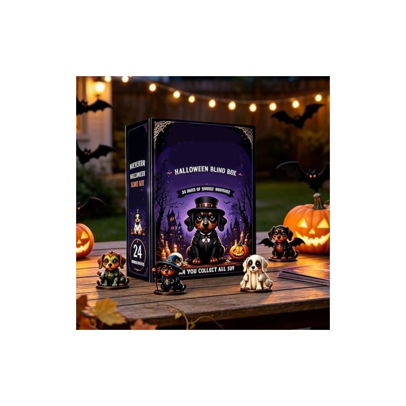 Calendario de Adviento Halloween 24 2d Figuritas Acrílicas Espeluznantes