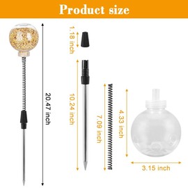 Kalekey 4 Pack Chicken Feeding Toy, Chicken Enrichment Toys with Spring and Ground Stake, Chicken Treat Dispenser Peck Toy for Hens Poultry Duck Birds Parrot Cat