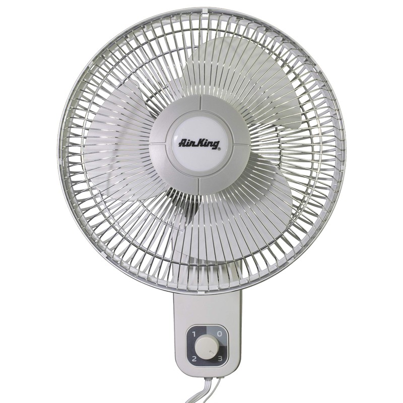 Air King 9012 Commercial Grade Oscillating Wall Mount Fan, 12-Inch