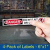 ComplianceSigns.com Danger Do Not Sit Or Stand Label Decal, 6