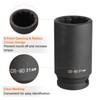 HARFINGTON 12-Point Deep Impact Socket 1/2 Inch Drive 31mm Metric
