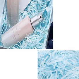 100 Carat Grass Gift Filler Paper Filament, Grass Craft Shredded Tissue Paper for Basket Filling, Gift Decoration Gift Box Filling, DIY Gift Packaging and Party Supplies (Light Blue)