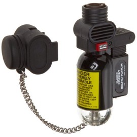 Blazer PB207CR The Torch Butane Refillable Lighter, Black