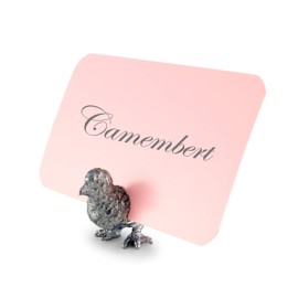 Vagabond House Pewter Song Bird Place Card Holder/Cheese Markers 1.75 inch Wide x 2 inch Tall