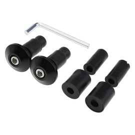 1 Pair Motorcycle Handlebar End Covers 22mm with Bolts Expander Tube Wrench Hex for 7/8 Inch Bars