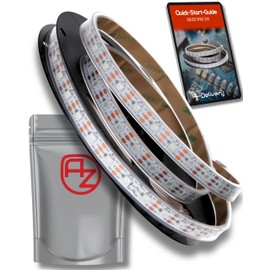 AZDelivery 5M WS2812B 60 LEDs/m 60 Pixels/m LED Strip RGB Addressable LED Strip with 5050 SMD LEDs IP66 White Waterproof Dustproof