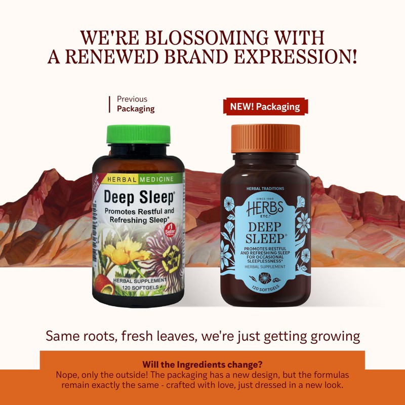 Herbs Etc. Deep Sleep Softgels - Herbal Sleep Support Supplement