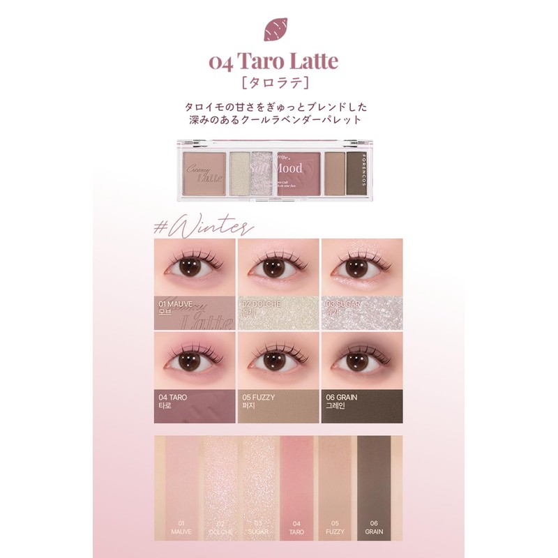 FORENCOS Eye Shadow Palette Glitter Korean Cosmetics (Berry Latte)