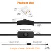 Asjeumt 8FT Lamp Cord with Switch Replacement Lamp Cord Switch