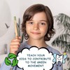 GREENZLA Kids Bamboo Toothbrushes (6 Pack) BPA Free Soft Bristles
