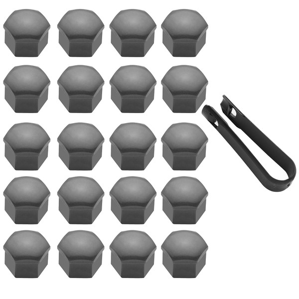 LICQIC 17mm Wheel Nut Covers, 20 Pieces Car Wheel Nut