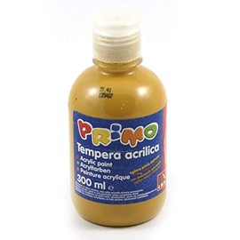 PRIMO Tempera Acrylic Paint with Dosing Cap, 300 ml Bottle (Ochre 270)