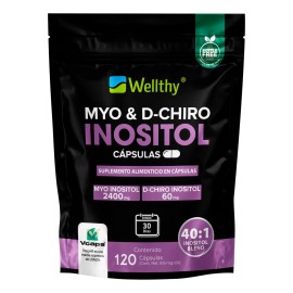 Myo Inositol & Dchiro Inositol 120 Cápsulas 40:1 Lwellthy Sabor Sin Sabor