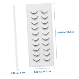Healeved 10 Pairs Style Wispy Lashes False Eyelashes Pack Natural Makeup Accessories