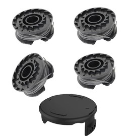 4 Pcs Strimmer Spool Replacement Line with 1 Pcs Spool Covers F016F04557 ¨C Compatible with Bosch Art 23 SL, 26 SL Grass Trimmer Models F016800569 & F016800385 ¨C Grass Trimmer Spool Replacement