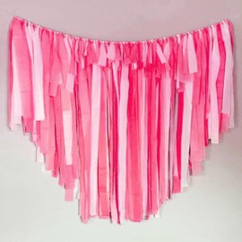 50 Pcs Flamingo Pink Streamers Party Decorations Streamer Backdrop 24 Colors Fringe Backdrop for Parties Birthday Party Streamers Decorations Plastic Strips Bachelorette Baby Shower Party Backdrop