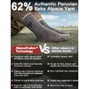 2-Pack Alpaca Wool Crew Socks, Thick Thermal Winter Socks Hunting