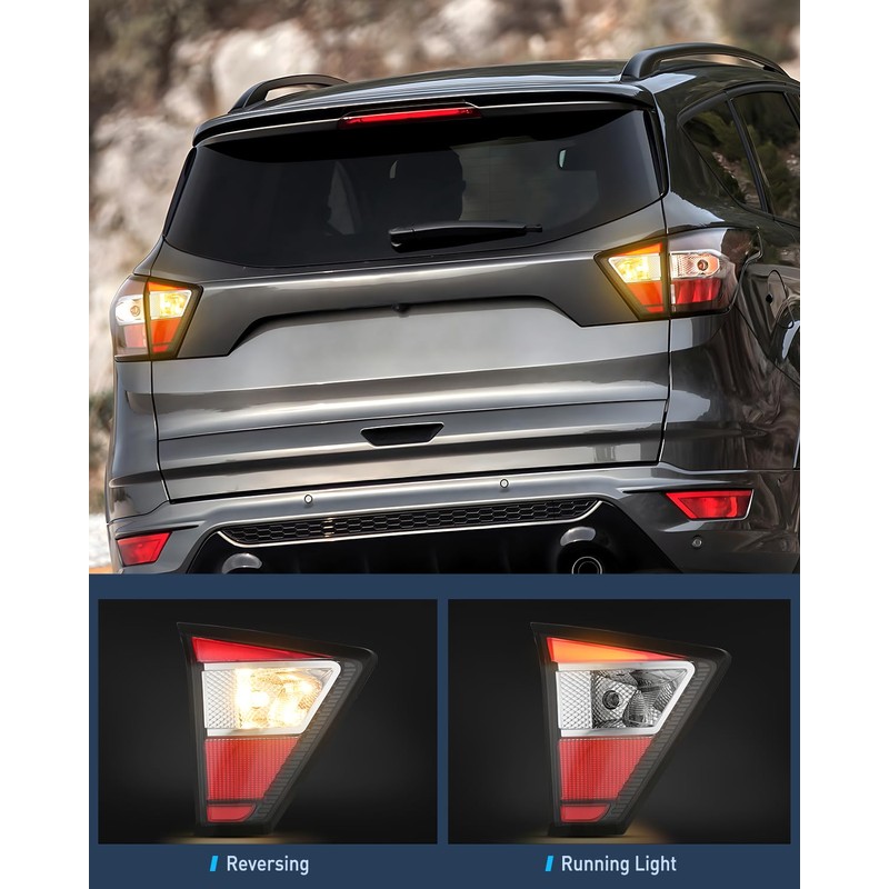 Nilight Taillight Assembly Compatible with 2017 2018 2019 Ford Escape