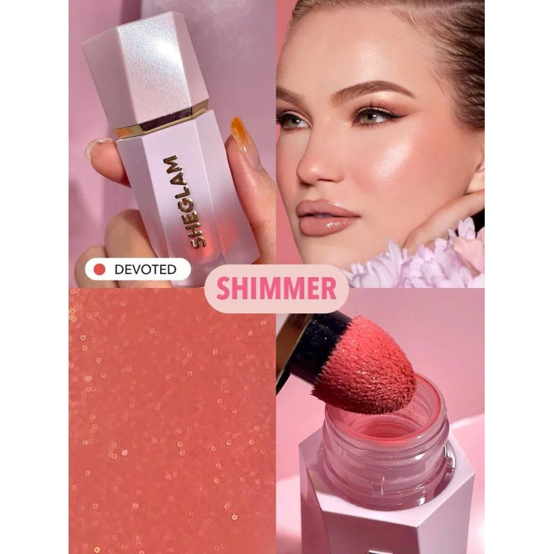 SHEGLAM Color Bloom Rubor Líquido Brillante - Devoted Maquillaje Blush
