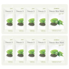 (10 Sheets) Food A Holic Nature Skin Green Tea Mask Pack / (10매)푸드어홀릭 네이처스킨 녹차 마스크팩