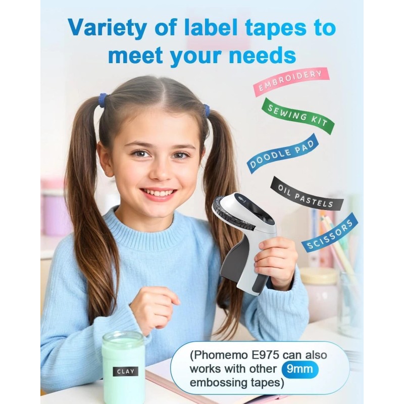 Dymo Omega Embossing Label Maker with 5PK Label Tapes 9mm