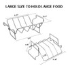 BBQ Rib Racks for Outdoor Grilling and Smoking, Stainless Steel