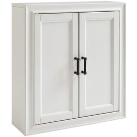 Crosley Furniture Tara Wall Mounted Bathroom Storage Medicine Cabinet with Shelves, Vintage White