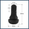 INFINAUTO 4pcs Car TR412 Black Rubber Short Snap-In Tire Valve