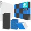 JBER 48 Pack Acoustic Foam Panels, 1" X 12" X