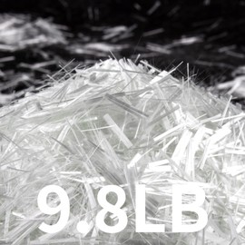 NEZUIBAN 9.8LB Fiberglass for Concrete Cement Mortar Mix, Concrete Fiber Reinforcement for Anti-Seepage and Anti-Cracking, Glass Fibers Concrete for Building Walls Garden Floor (3/4", 19 mm)