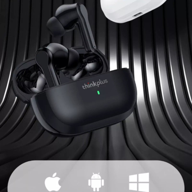 Lenovo Audífonos in-ear gamer inalámbricos Lenovo LivePods LP1S negro con