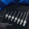7 Pieces 5 Flutes Woodworking Countersink Wood Drill Bit Set