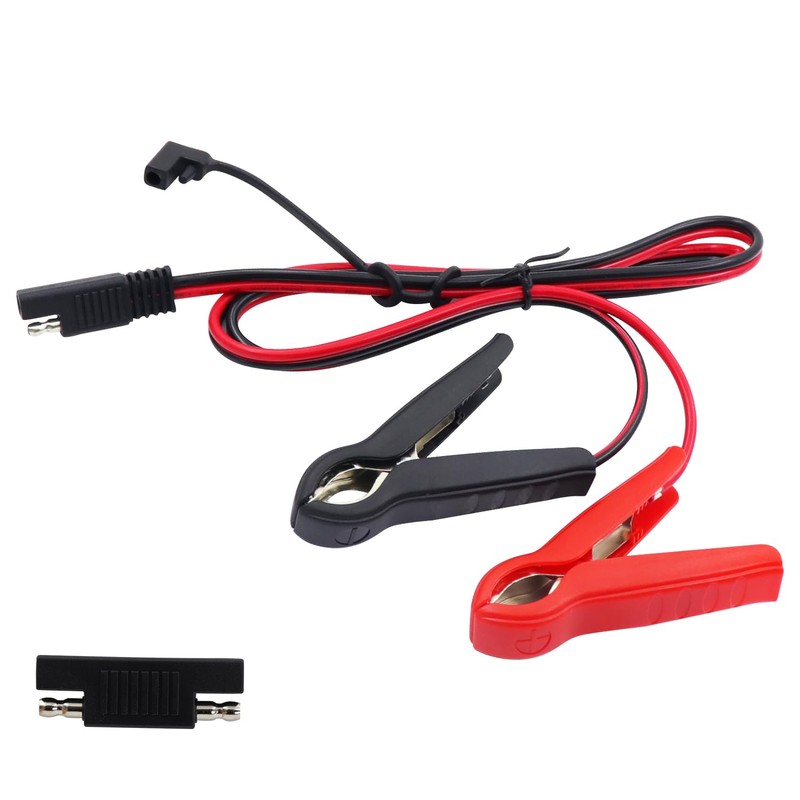 LANMINGLEL Crocodile Clip to SAE Connector 14AWG Battery Crocodile Clip