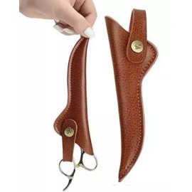 Perfehair 퍼헤어 가위 파우치 홀스터 2팩 스타일리스트 이발사 미용사 소프트 가죽 전단 홀더 케이스 [Coffee] Paw Hair Scissors Pouch Holster 2-Pack Stylist Barber Beautician Soft Leather Shear Holder Case [Coffee]