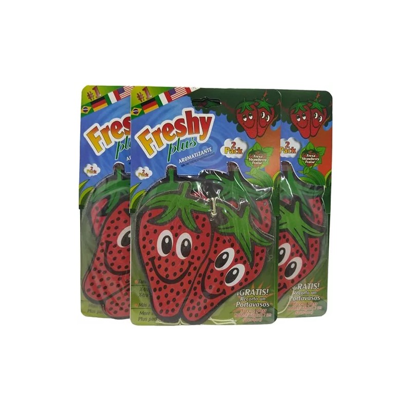 Custom Aromatizante Colgante Freshy Plus Aroma Fresa