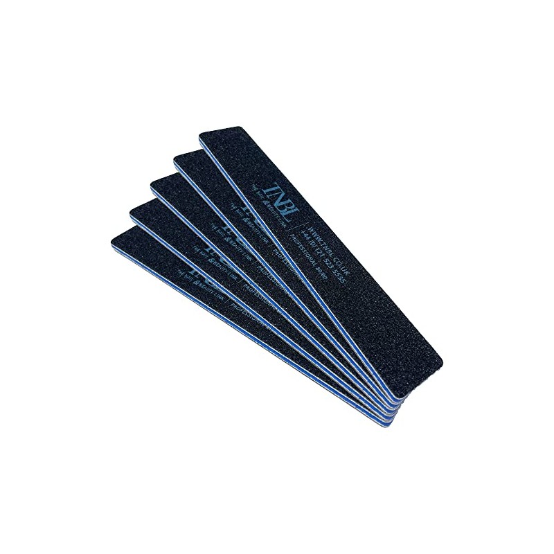 TNBL Nail File Professional Quality (80/80 Grit Square Black) Pack