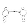 Korsteel Stainless Steel Jointed 3 Ring Dutch Gag Bit, 5"