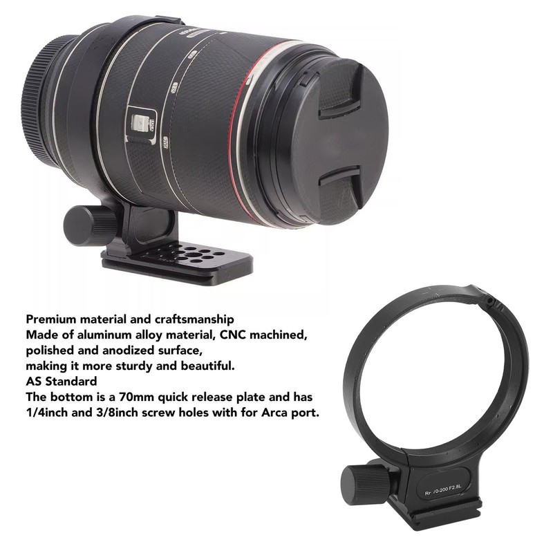 Tripod Mount Ring Aluminum Alloy Lightweight Lens Collar with 1/4inch