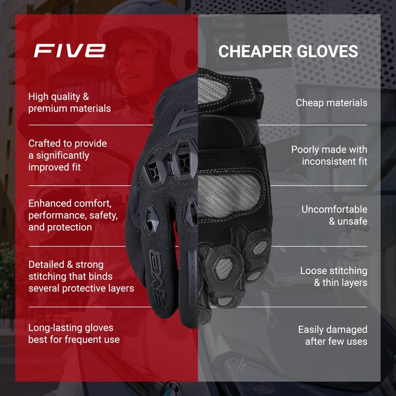 FIVE GLOVES Stunt EVO 2 Motorcycle Gloves for Women -