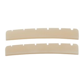 KAISH 2pcs Curved Bottom 7.25" Radius True Bone Nut Unbleached Pre-Slotted Bone Nut for Strat/Tele Guitars