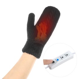 USB Heated Gloves Winter Electric Warming Gloves Heating Mittens for Men Women Double-layer Thicken Plush Knitted Heated Gloves Hand Warmer for Indoor Outdoor Home Winter Gift