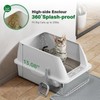 Petterm Stainless Steel Cat Litter Box with Scoop & Mat,